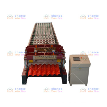 Aluminium steel galvanized advanced glazed tile color steel panel step-tile roll forming machine